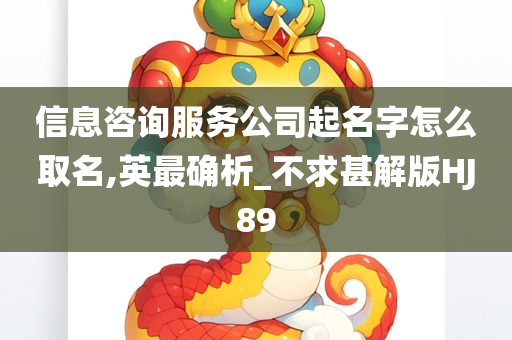 信息咨询服务公司起名字怎么取名,英最确析_不求甚解版HJ89