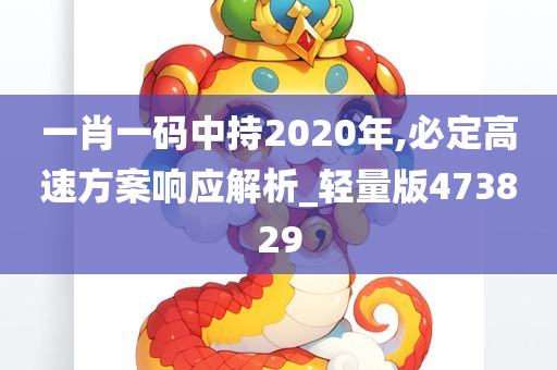 一肖一码中持2020年,必定高速方案响应解析_轻量版473829