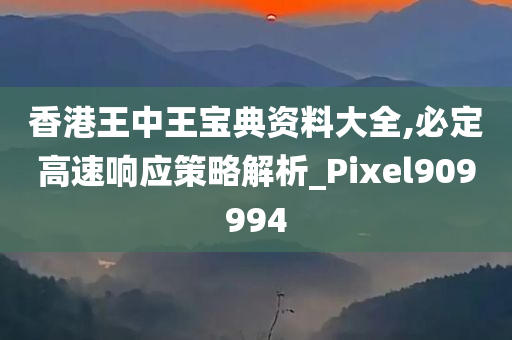 香港王中王宝典资料大全,必定高速响应策略解析_Pixel909994