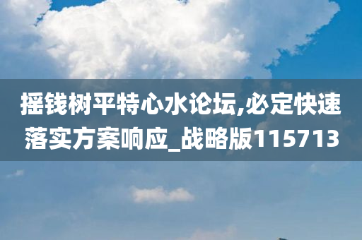 摇钱树平特心水论坛,必定快速落实方案响应_战略版115713