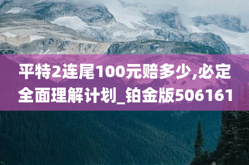 平特2连尾100元赔多少,必定全面理解计划_铂金版506161