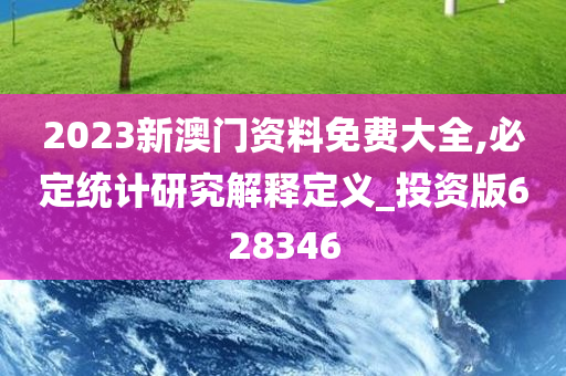 2023新澳门资料免费大全,必定统计研究解释定义_投资版628346