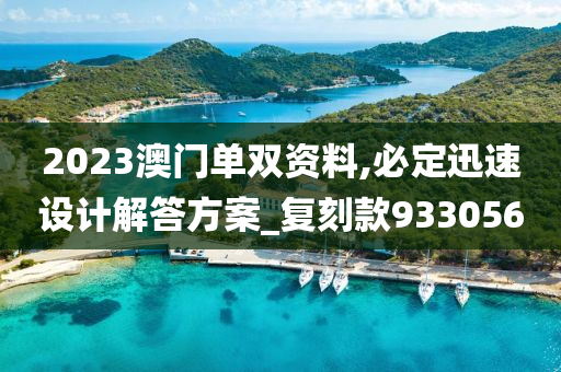 2023澳门单双资料,必定迅速设计解答方案_复刻款933056