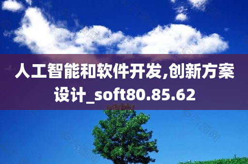 人工智能和软件开发,创新方案设计_soft80.85.62