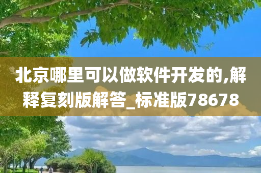 北京哪里可以做软件开发的,解释复刻版解答_标准版78678