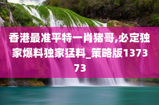 香港最准平特一肖猪哥,必定独家爆料独家猛料_策略版137373