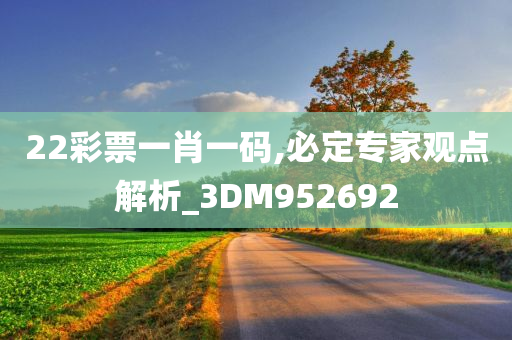 22彩票一肖一码,必定专家观点解析_3DM952692