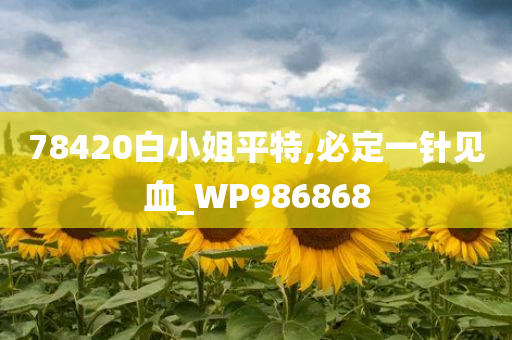 78420白小姐平特,必定一针见血_WP986868