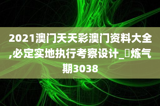 2021澳门天天彩澳门资料大全,必定实地执行考察设计_‌炼气期3038