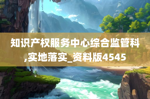 知识产权服务中心综合监管科,实地落实_资料版4545