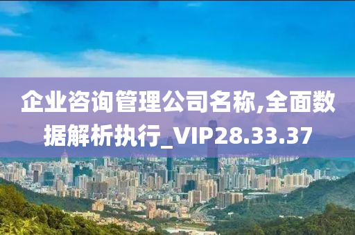 企业咨询管理公司名称,全面数据解析执行_VIP28.33.37