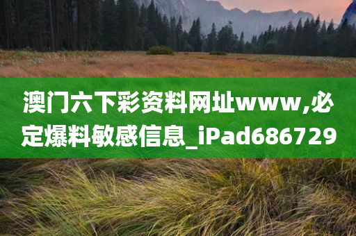 澳门六下彩资料网址www,必定爆料敏感信息_iPad686729