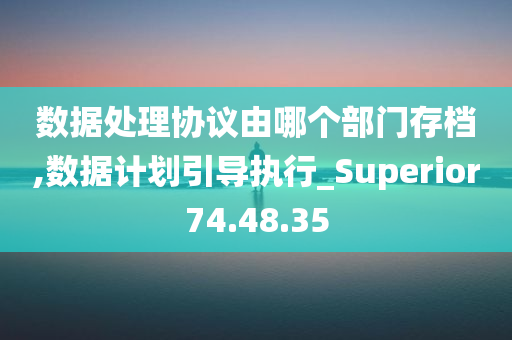 数据处理协议由哪个部门存档,数据计划引导执行_Superior74.48.35