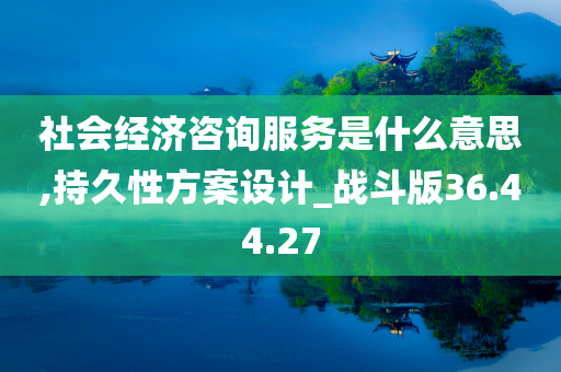 社会经济咨询服务是什么意思,持久性方案设计_战斗版36.44.27