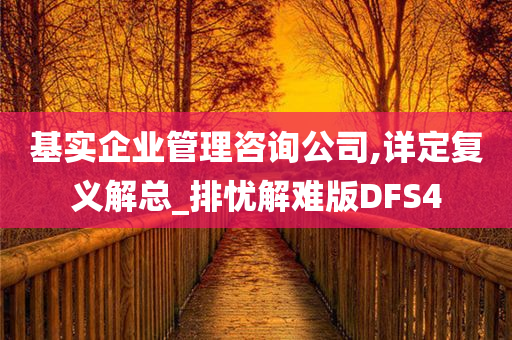 基实企业管理咨询公司,详定复义解总_排忧解难版DFS4