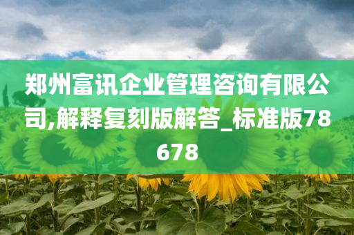 郑州富讯企业管理咨询有限公司,解释复刻版解答_标准版78678