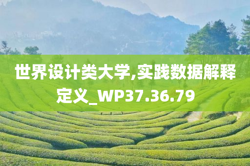 世界设计类大学,实践数据解释定义_WP37.36.79