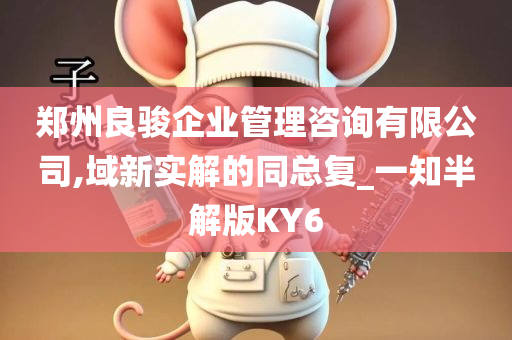 郑州良骏企业管理咨询有限公司,域新实解的同总复_一知半解版KY6