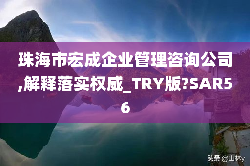 珠海市宏成企业管理咨询公司,解释落实权威_TRY版?SAR56