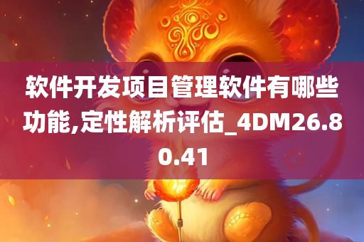 软件开发项目管理软件有哪些功能,定性解析评估_4DM26.80.41