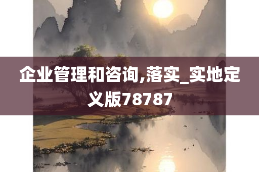 企业管理和咨询,落实_实地定义版78787