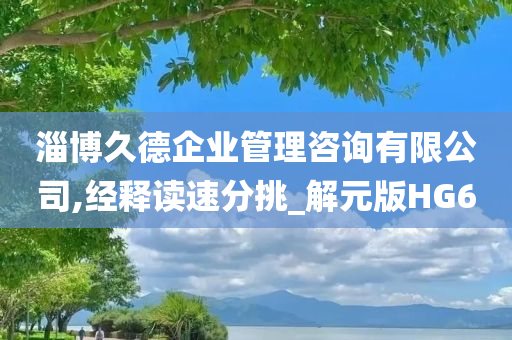 淄博久德企业管理咨询有限公司,经释读速分挑_解元版HG6