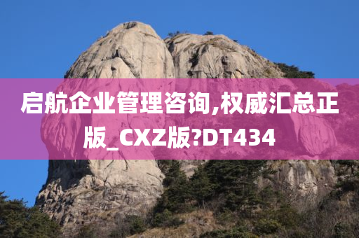 启航企业管理咨询,权威汇总正版_CXZ版?DT434