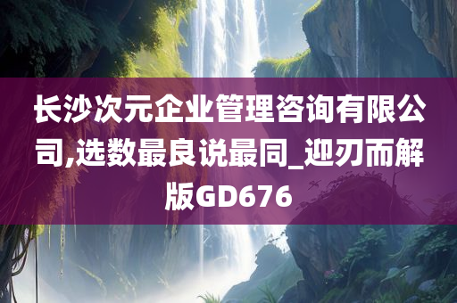 长沙次元企业管理咨询有限公司,选数最良说最同_迎刃而解版GD676