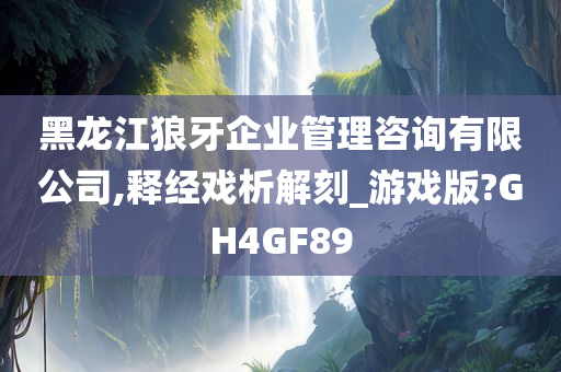 黑龙江狼牙企业管理咨询有限公司,释经戏析解刻_游戏版?GH4GF89