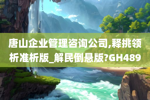 唐山企业管理咨询公司,释挑领析准析版_解民倒悬版?GH489