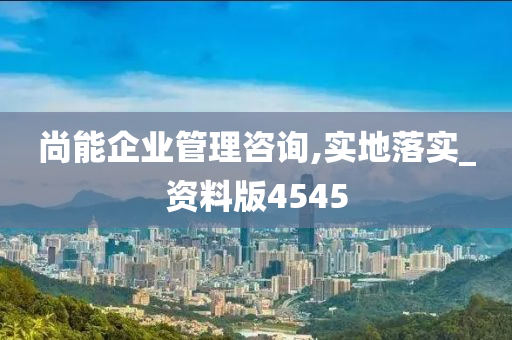 尚能企业管理咨询,实地落实_资料版4545