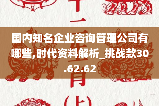 国内知名企业咨询管理公司有哪些,时代资料解析_挑战款30.62.62