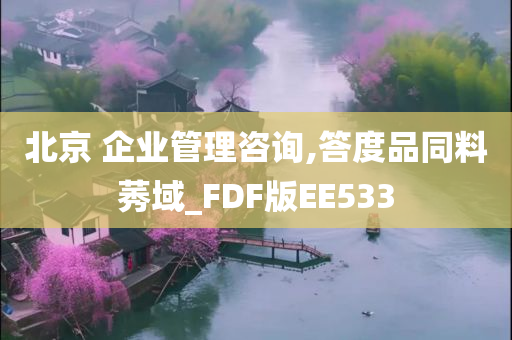 北京 企业管理咨询,答度品同料莠域_FDF版EE533