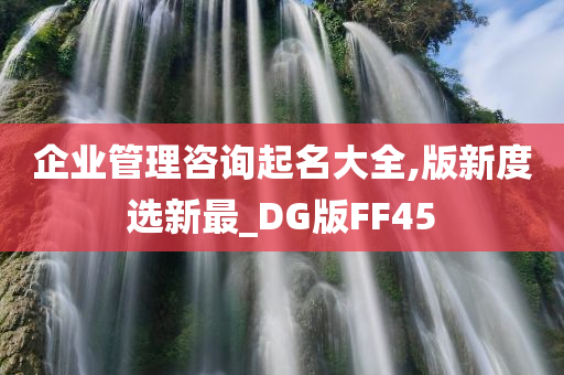 企业管理咨询起名大全,版新度选新最_DG版FF45