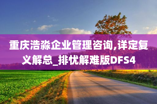 重庆浩淼企业管理咨询,详定复义解总_排忧解难版DFS4