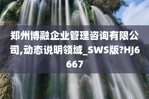 郑州博融企业管理咨询有限公司,动态说明领域_SWS版?HJ6667