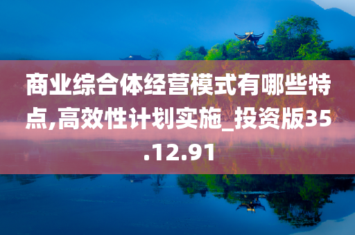 商业综合体经营模式有哪些特点,高效性计划实施_投资版35.12.91