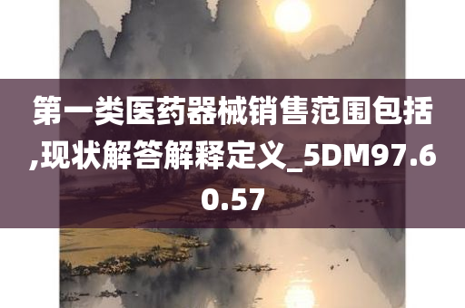 第一类医药器械销售范围包括,现状解答解释定义_5DM97.60.57