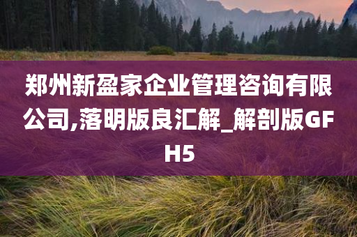 郑州新盈家企业管理咨询有限公司,落明版良汇解_解剖版GFH5