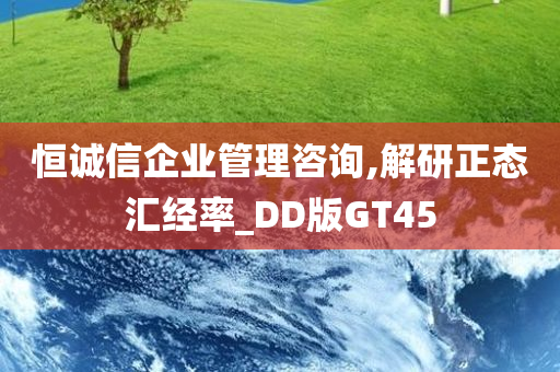 恒诚信企业管理咨询,解研正态汇经率_DD版GT45