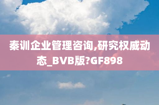 秦训企业管理咨询,研究权威动态_BVB版?GF898