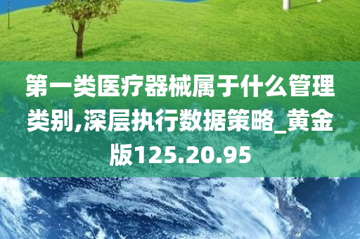 第一类医疗器械属于什么管理类别,深层执行数据策略_黄金版125.20.95