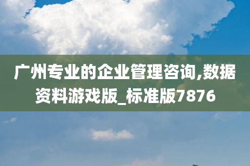 广州专业的企业管理咨询,数据资料游戏版_标准版7876