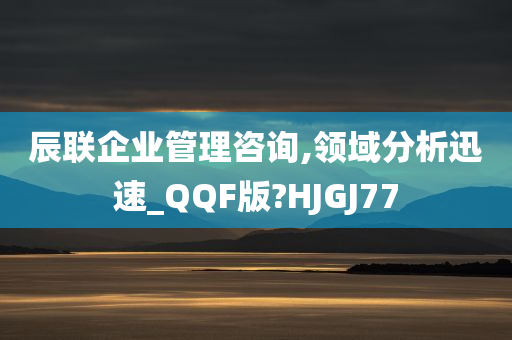 辰联企业管理咨询,领域分析迅速_QQF版?HJGJ77