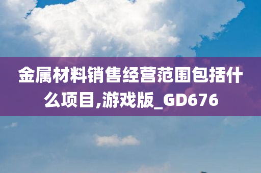 金属材料销售经营范围包括什么项目,游戏版_GD676