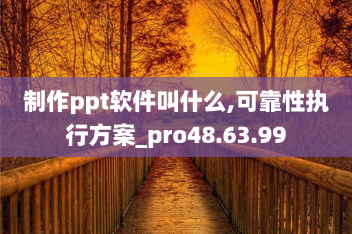 制作ppt软件叫什么,可靠性执行方案_pro48.63.99