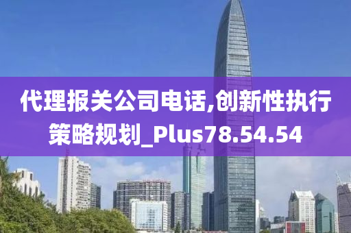 代理报关公司电话,创新性执行策略规划_Plus78.54.54