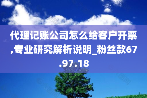 代理记账公司怎么给客户开票,专业研究解析说明_粉丝款67.97.18