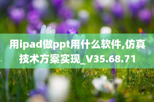 用ipad做ppt用什么软件,仿真技术方案实现_V35.68.71