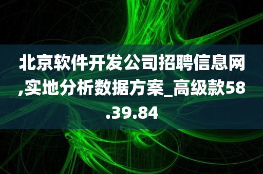 北京软件开发公司招聘信息网,实地分析数据方案_高级款58.39.84